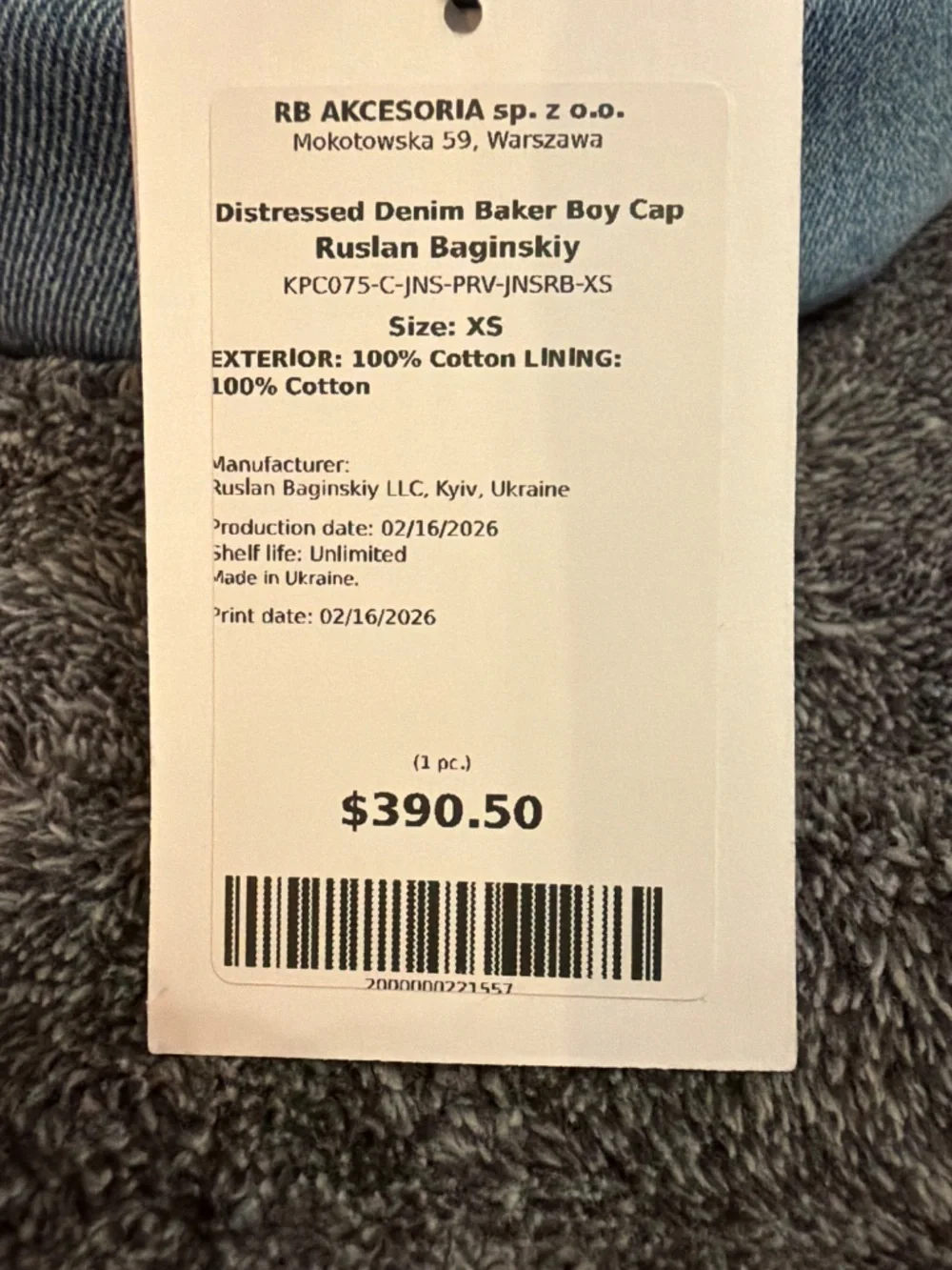 RUSLAN BAGINSKIY Hat